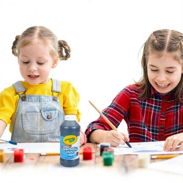 Crayola Washable Black Paint 16oz Kids Art Supplies-1
