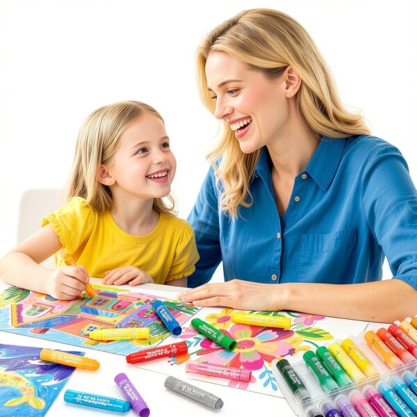 Toidgy Tempera Paint Sticks Washable 24 Color Kids Art-6