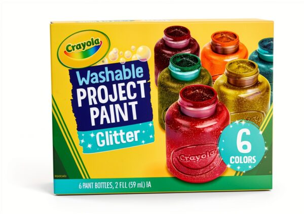 Crayola Washable Glitter Paint Kids Art Tools Metallic-0