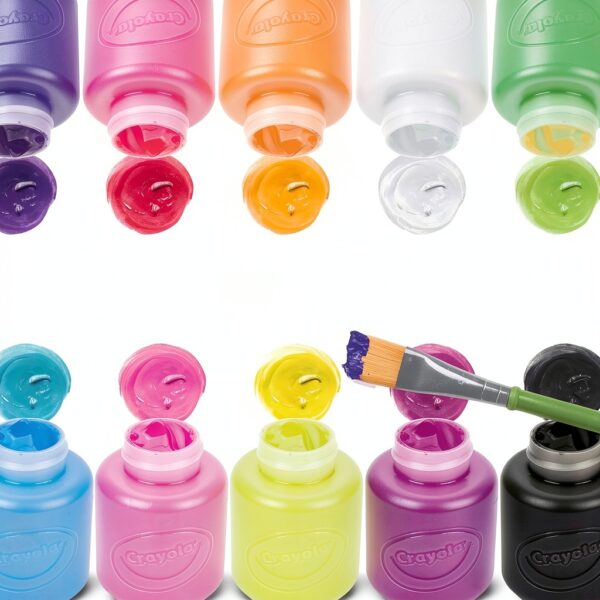 Crayola Washable Kids Paint Neon Set 10 Colors-4