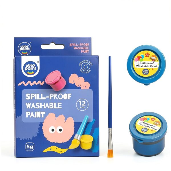 Abby Paint Washable Tempera Paint Set 12 Colors Kids Art-1