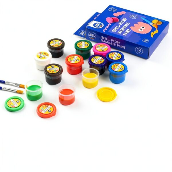 Abby Paint Washable Tempera Paint Set 12 Colors Kids Art-5