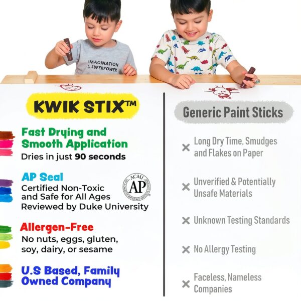 Kwik Stix Tempera Paint Sticks Kids Art Supplies Non Toxic-1