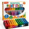 Toidgy Tempera Paint Sticks Washable 24 Color Kids Art-0