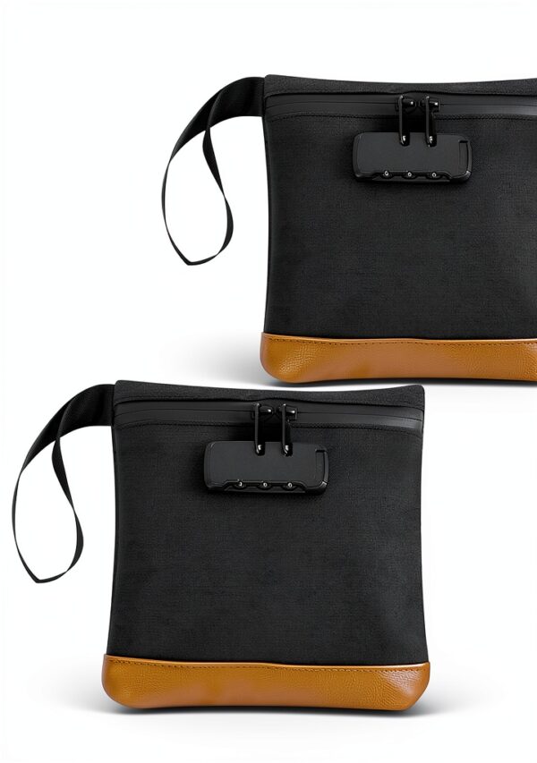 YLMFTNU Smell Proof Bag Lock Security Black Organizer-8