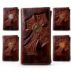 Nocona Mens Leather Wallet ID Window Card Slots-4