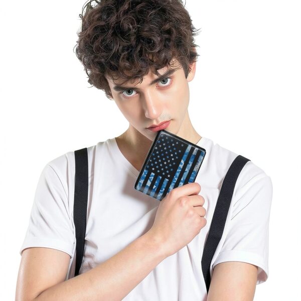 PU Leather Boys Wallet Slim Design Card Slots Durable-5