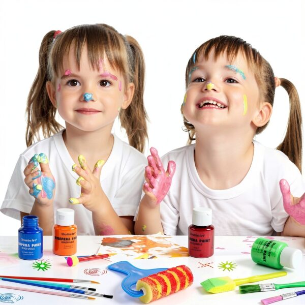 Shuttle Art Tempera Paint 30 Colors Washable Non Toxic-7