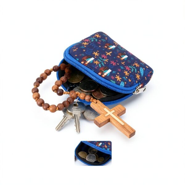 EHRGK Rosary Pouch Neoprene Zipper Christian Gifts Women-5