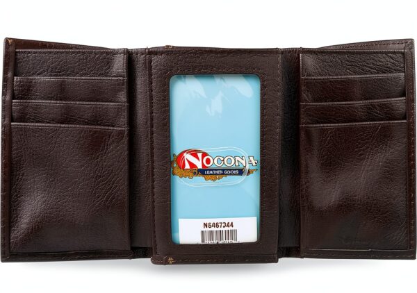 Nocona Mens Leather Wallet ID Window Card Slots-1