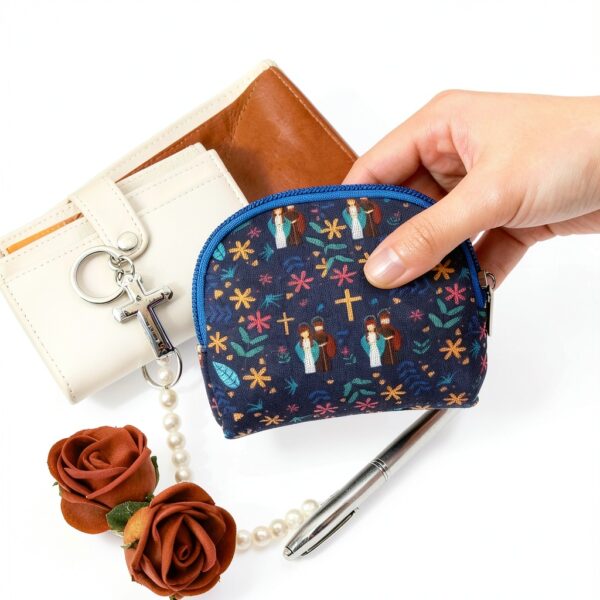 EHRGK Rosary Pouch Neoprene Zipper Christian Gifts Women-3