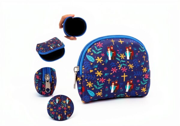 EHRGK Rosary Pouch Neoprene Zipper Christian Gifts Women-2