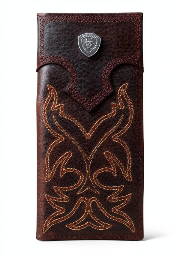 Ariat Boys Wallets Durable Leather Compact Design-0