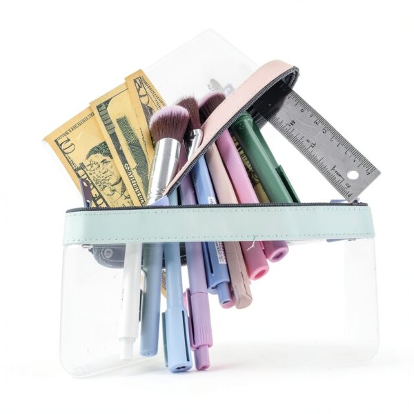 Bewudy Clear Coin Purse Waterproof TPU Zipper Wallet-5