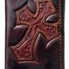 Nocona Mens Leather Wallet ID Window Card Slots-0