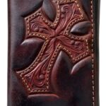 Nocona Mens Leather Wallet ID Window Card Slots-0