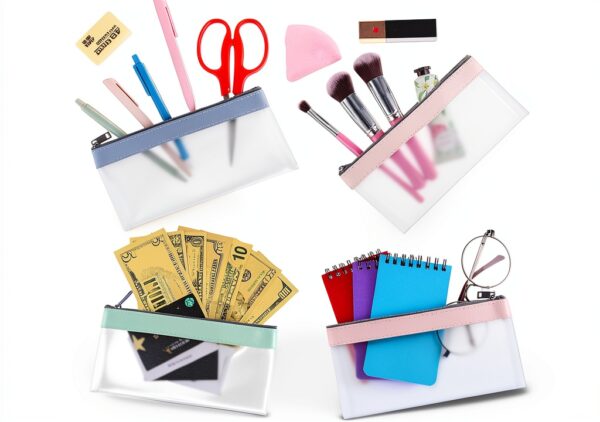 Bewudy Clear Coin Purse Waterproof TPU Zipper Wallet-1