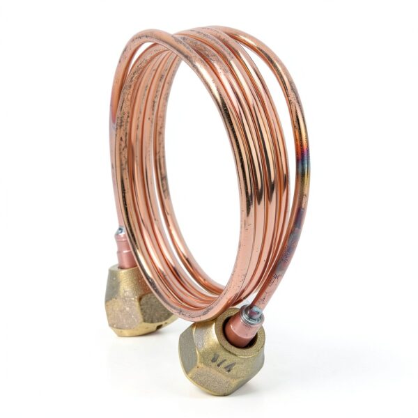 Soft Flexible Copper Capillary Tubing 1/4in Fafeicy - Brass 900mm-3