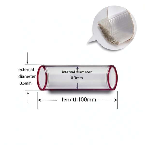 Glass Capillary Tubes Lichen 100mm, 0.3mm ID/0.5mm OD, 1000 Pack-3