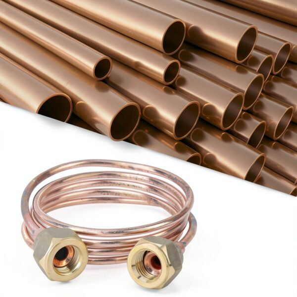 Soft Flexible Copper Capillary Tubing 1/4in Fafeicy - Brass 900mm-5