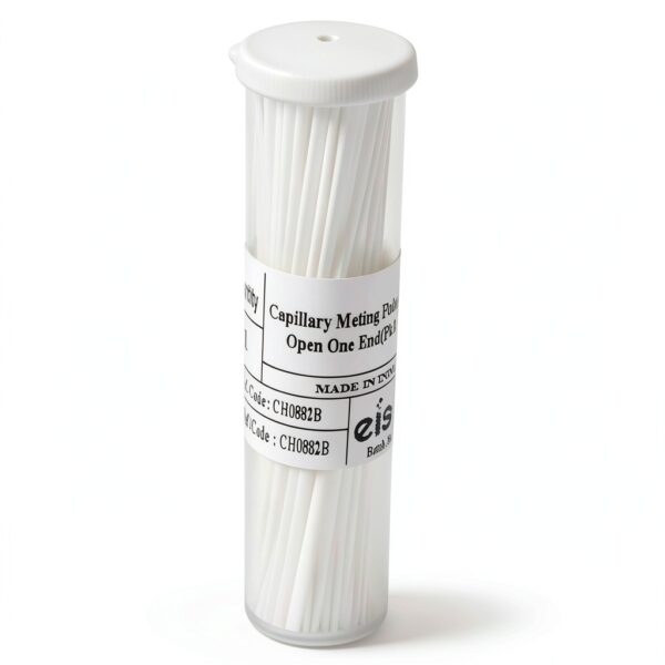 Eisco Labs - 100 Pack Borosilicate Glass Capillary Melting Tubes, 4" Long, 0.05" OD - High-Temperature Resistant, Chemical-Resistant Melting Point Tubes with Easy Dispensing Container-0